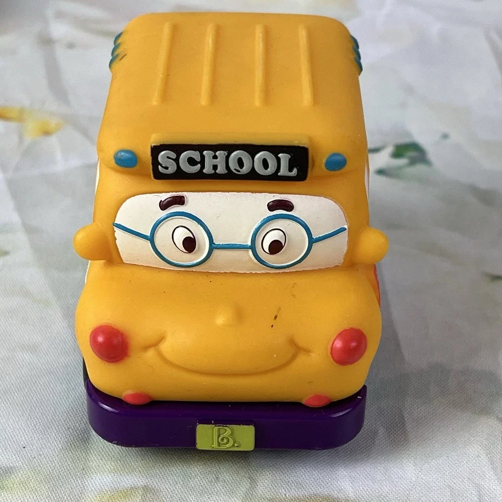 Mini Wheels Pull-Back Vehicles Bus Police Car Safety Just Be You Lot My B Toys
